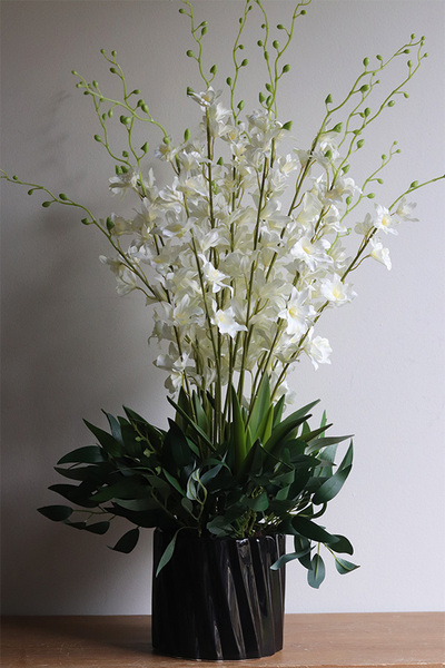 Tajlandia Modern, sztuczny storczyk w czarnej donicy