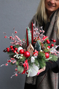 Moko Christmas Small, stroik świąteczny, wys.32cm