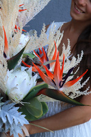 Boho Garden, bukiet do wazonu ze strelicją, wys.100cm