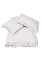 Margaret, komplet pościeli bawełnianej z falbaną, liliowa