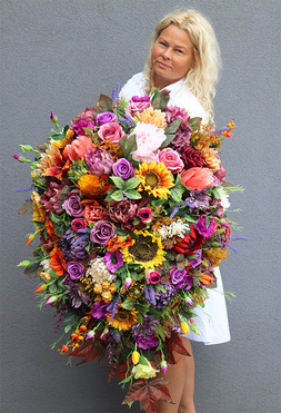 wiązanka nagrobna, Izabella Jesienna, dł.100cm 