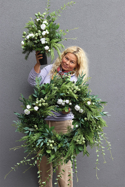 Zielona Magia, bukiet nagrobny we wkładzie