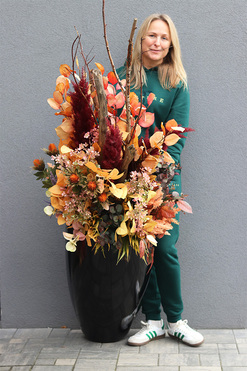 Autumn Decors, ekskluzywna kompozycja w donicy fiberglass, wys.180cm 