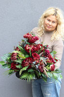 Astry Bordo Love, komplet dekoracji nagrobnych