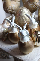 Gold Trio, figurka zajączek wielkanocny	