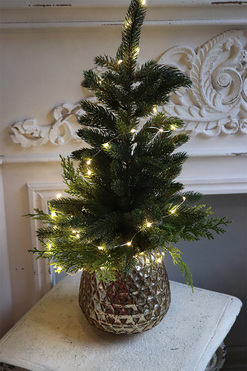 Prosto do Gwiazdki, realistyczna choinka świąteczna w donicy, wys.60cm