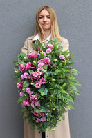 Dekorena Luiza, różowa wiązanka nagrobna