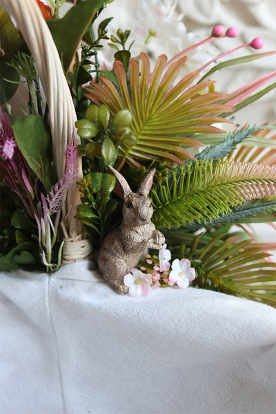 Piwonia XXL, dekorowany koszyczek wielkanocny