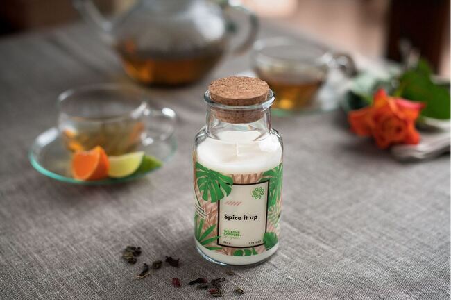 Go Green, sojowa świeczka zapachowa, Spice It Up, 420g 