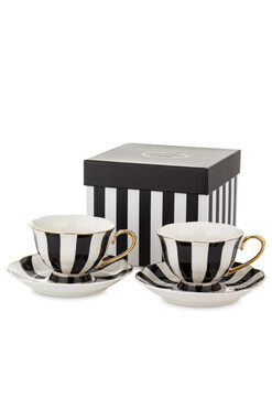 Coco, filiżanka w prezentowym pudełku, czarne B, kpl.2szt, poj.220ml