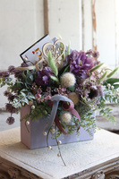 urocza koperta flowerbox z czekoladą, Helima Chocolates, wym.30x38cm 