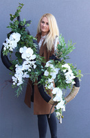 Elanea Nero Orchid 2, elegancki wieniec nagrobny, wym.53x100cm