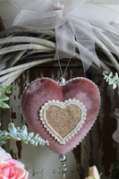 Angela Heart, wianek z pluszowym sercem, śr.38cm  