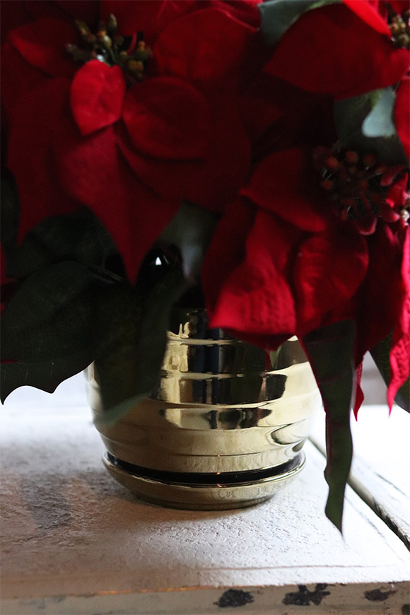 Gwiazda Betlejemska Złotti, wysokiej jakości sztuczna roślina