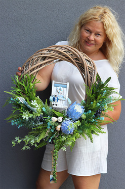 Siciliano, marynistyczny wianek z leżakiem, śr.45cm