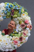 Caryca Katarzyna Befrania, gigantyczny wianek na drzwi, śr.80cm