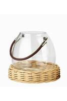 Gustawo, lampion z wiklinową podstawą, wym.21.5cm