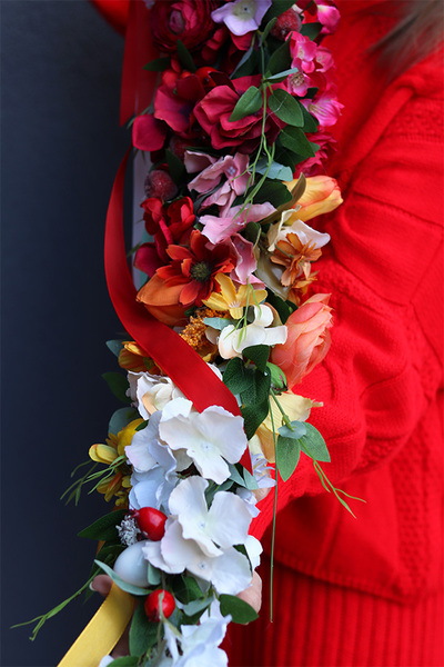 Tęcza New, dekoracyjna girlanda kwiatowa