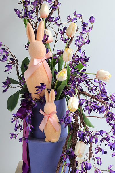 Futura, stroik wielkanocny w zielonej tonacji, wym.33x80x24cm