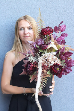 Kreona, bukiet nagrobny we wkładzie, wys.56cm