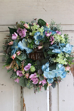 Berda, kolorowy wianek dekoracyjny, śr.33cm