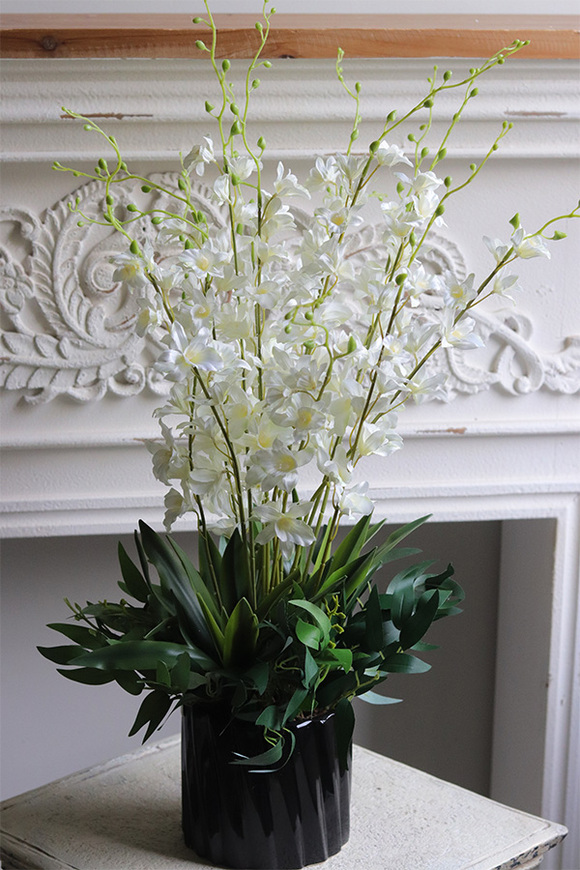 Tajlandia Modern, sztuczny storczyk w czarnej donicy