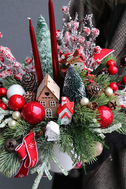 Moko Christmas Small, stroik świąteczny, wys.32cm