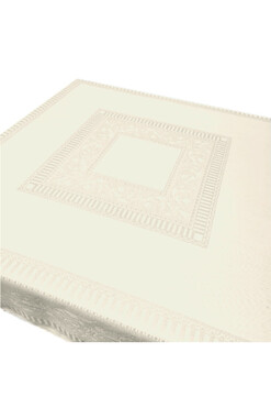 Dalia, elegancki żakardowy obrus na stół, kremowy, wym.140x260cm 