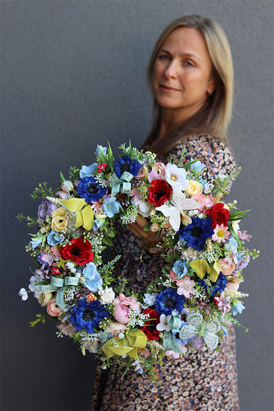 barwny wianek na drzwi Lato w Pełni 2