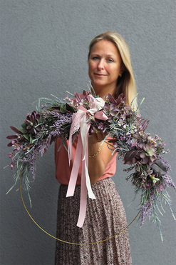 wianek na obręczy Subtelle Violetta,  śr.58cm