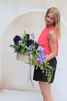 Fioletowe Lata, dekoracja nagrobna w skrzynce