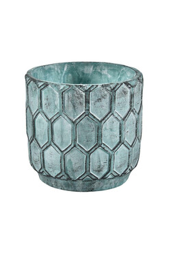 Antique blue Osłonka 5B, wym.15.5x15.5x14cm