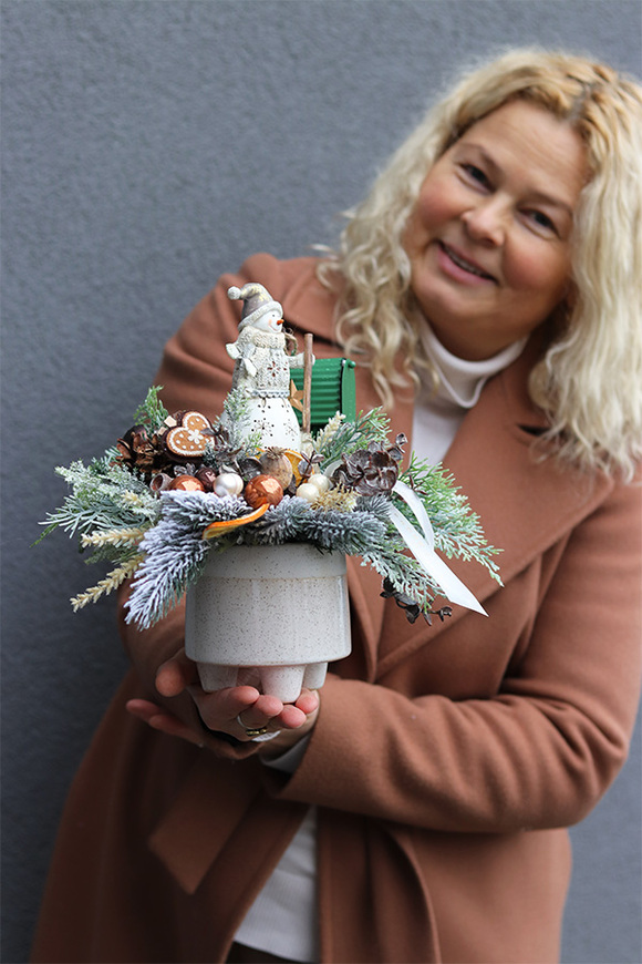 Snowman, świąteczny stroik z bałwankiem	