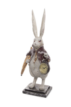 figurka królik z zegarkiem, Alicja w Krainie Czarów F, wys.37.5cm