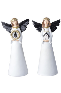 Angels Atlit, świąteczna figurka anioła, wys.21cm, kpl.2szt 