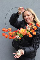 Halloween Spider Subtelle, jesienny wianek na drzwi