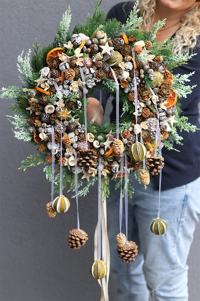 Naturanessa, świąteczny wianek sufitowy podwieszany, śr.46cm