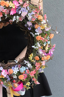 Kolorowa Wiosna, wianek dekoracyjny na drzwi