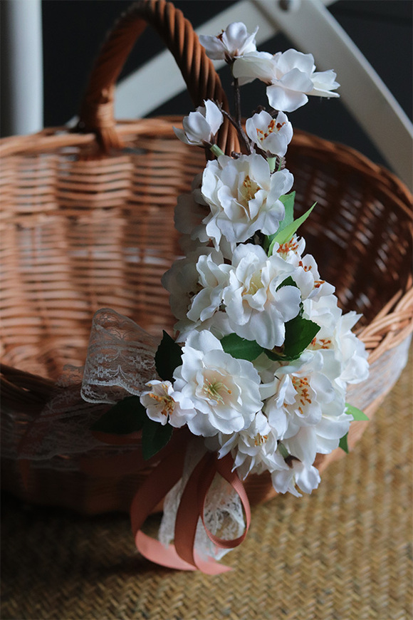 Jabłonka, dekorowany koszyczek wielkanocny