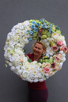 Caryca Katarzyna Befrania, gigantyczny wianek na drzwi, śr.80cm