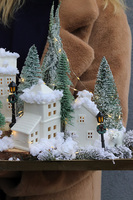 Zimowa Wioska, świąteczny stroik na stół LED