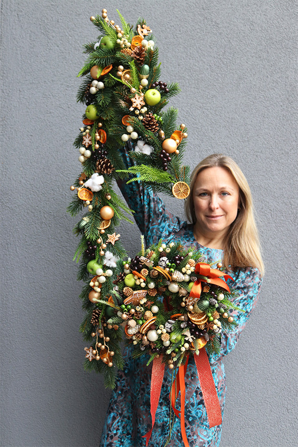 Pomarańczowa Kraina, wianek świąteczny