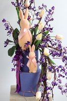 Futura, stroik wielkanocny w zielonej tonacji, wym.33x80x24cm