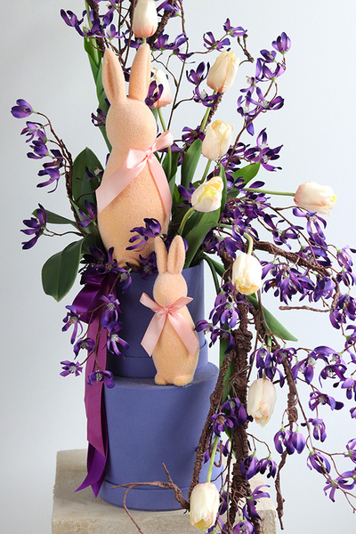 Futura, stroik wielkanocny w zielonej tonacji, wym.33x80x24cm