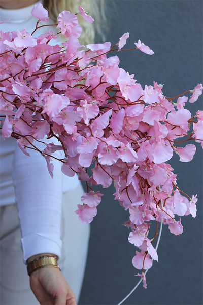 Pink Flowers Subtelle, dekoracyjny wianek na obręczy	