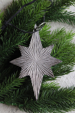 X-Mas, zawieszka gwiazda 2B, wym.8.5x12.5cm