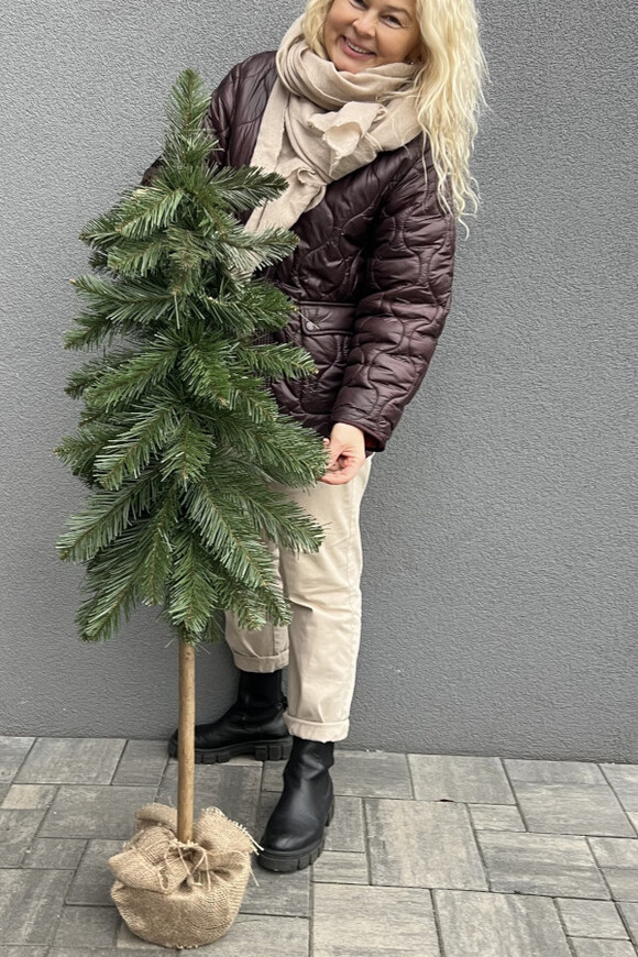 Christmas Pines B, dekoracyjna choinka sztuczna w jucie, wys.135cm