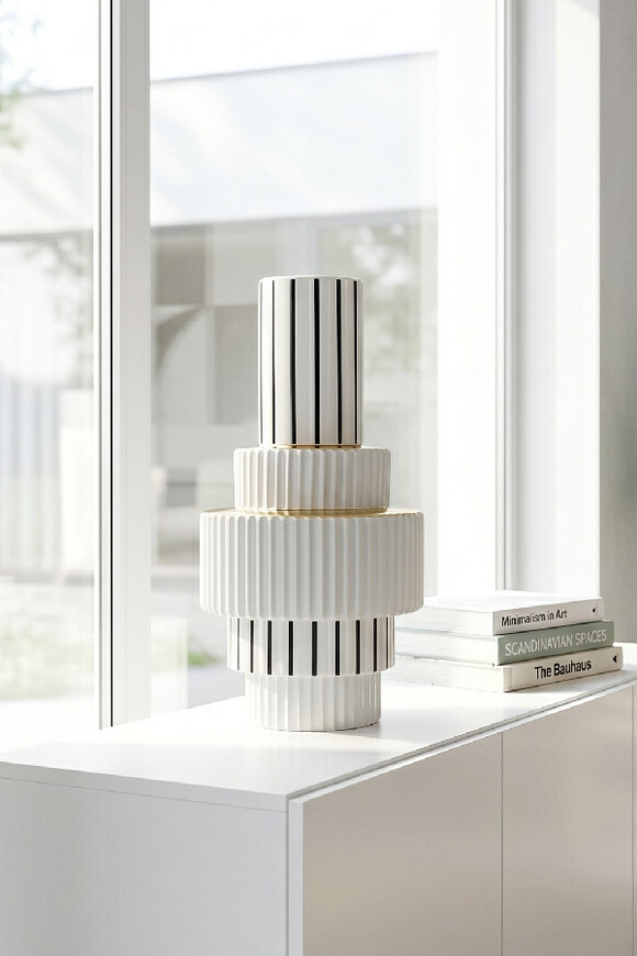 Noir Glamour, ceramiczny nowoczesny wazon