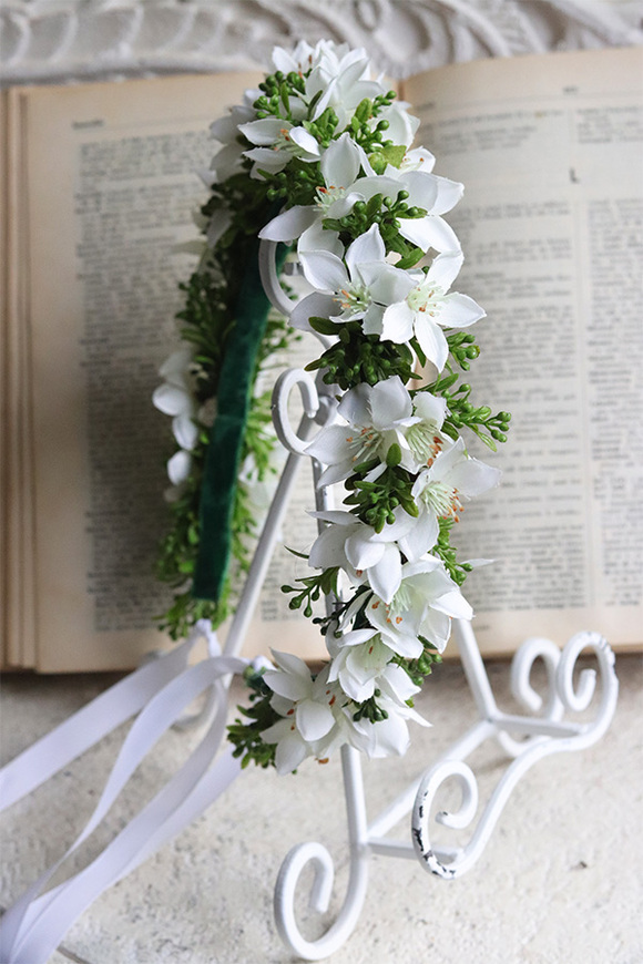 Nana, komunijny wianek na głowę	