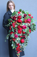 dekoracja nagrobna / wiązanka Roselisa Perona, dł.106cm